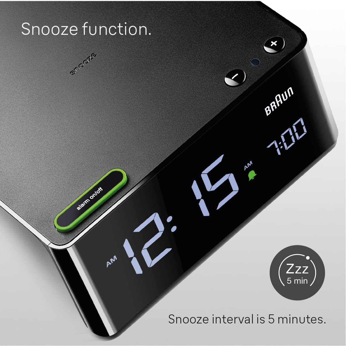 Amazon.com: Braun Digital Alarm Clock with VA LCD Display